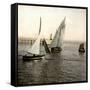 Le Havre (Seine-Maritime, France), Boat Entering the Port, 1903-Leon, Levy et Fils-Framed Stretched Canvas