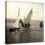 Le Havre (Seine-Maritime, France), Boat Entering the Port, 1903-Leon, Levy et Fils-Stretched Canvas