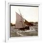 Le Havre (Seine-Maritime, France), Fishing Boat Whipped by the Waves, 1903-Leon, Levy et Fils-Framed Photographic Print
