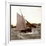 Le Havre (Seine-Maritime, France), Fishing Boat Whipped by the Waves, 1903-Leon, Levy et Fils-Framed Photographic Print