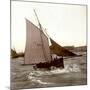 Le Havre (Seine-Maritime, France), Fishing Boat Whipped by the Waves, 1903-Leon, Levy et Fils-Mounted Photographic Print