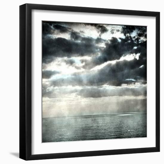 Le Havre (Seine-Maritime, France), Setting Sun, Clouds-Leon, Levy et Fils-Framed Photographic Print