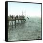 Le Havre (Seine-Maritime, France), Swimming Time-Leon, Levy et Fils-Framed Stretched Canvas