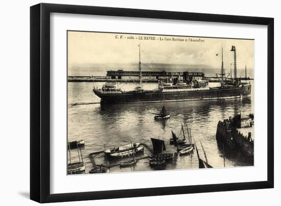 Le Havre Seine Maritime, Hafenbahnhof, Segelboote-null-Framed Giclee Print