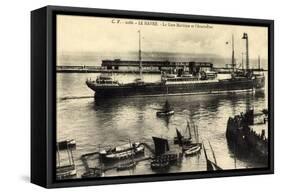 Le Havre Seine Maritime, Hafenbahnhof, Segelboote-null-Framed Stretched Canvas