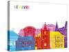 Le Havre Skyline Pop-paulrommer-Stretched Canvas