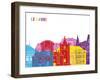Le Havre Skyline Pop-paulrommer-Framed Art Print