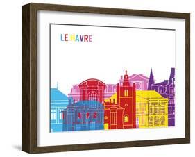 Le Havre Skyline Pop-paulrommer-Framed Art Print