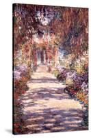 Le Jardin a Giverny-Claude Monet-Stretched Canvas