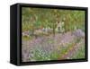 Le jardin a Giverny.-Claude Monet-Framed Stretched Canvas