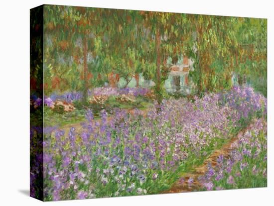 Le jardin a Giverny.-Claude Monet-Stretched Canvas