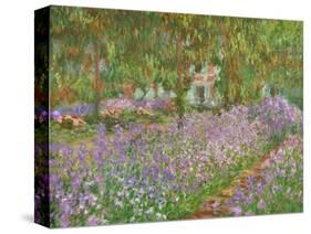 Le jardin a Giverny.-Claude Monet-Stretched Canvas