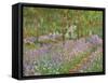 Le jardin a Giverny.-Claude Monet-Framed Stretched Canvas