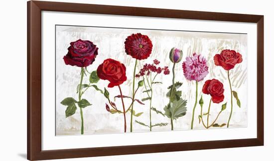 Le Jardin aux Fleurs Rouge-Valerie Roy-Framed Art Print