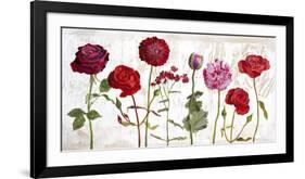 Le Jardin aux Fleurs Rouge-Valerie Roy-Framed Art Print