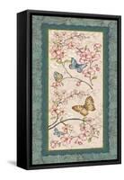 Le Jardin Butterfly Panel I-Kate McRostie-Framed Stretched Canvas