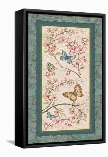 Le Jardin Butterfly Panel I-Kate McRostie-Framed Stretched Canvas