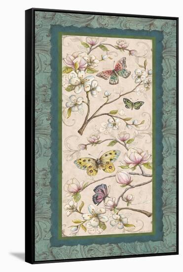Le Jardin Butterfly Panel II-Kate McRostie-Framed Stretched Canvas