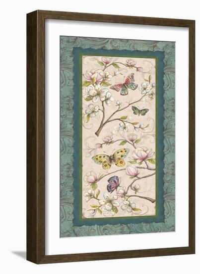 Le Jardin Butterfly Panel II-Kate McRostie-Framed Art Print