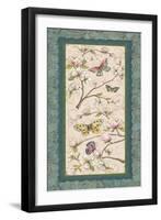 Le Jardin Butterfly Panel II-Kate McRostie-Framed Art Print