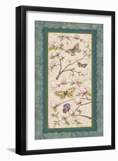 Le Jardin Butterfly Panel II-Kate McRostie-Framed Art Print