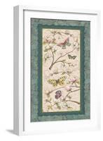 Le Jardin Butterfly Panel II-Kate McRostie-Framed Art Print