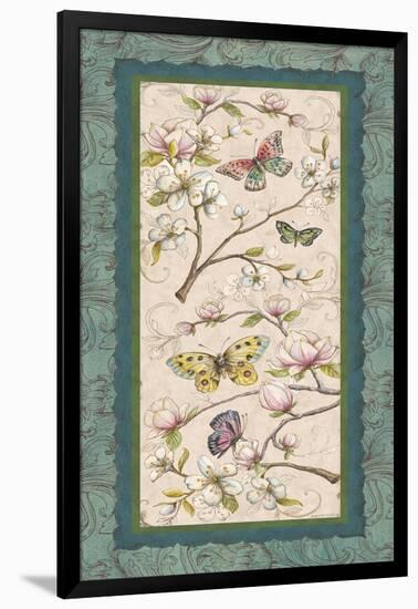 Le Jardin Butterfly Panel II-Kate McRostie-Framed Art Print