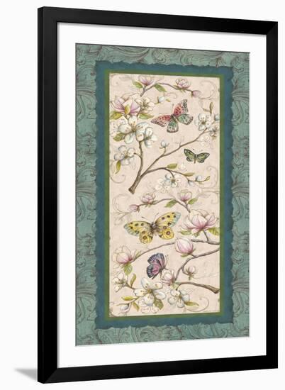 Le Jardin Butterfly Panel II-Kate McRostie-Framed Art Print