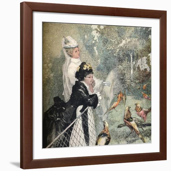 'Le Jardin D'Acclimatation', c1895-Felix Bracquemond-Framed Giclee Print