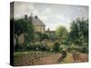 Le jardin de l'artiste à Eragny-Camille Pissarro-Stretched Canvas