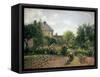 Le jardin de l'artiste à Eragny-Camille Pissarro-Framed Stretched Canvas