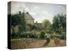 Le jardin de l'artiste à Eragny-Camille Pissarro-Stretched Canvas