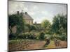 Le jardin de l'artiste à Eragny-Camille Pissarro-Mounted Giclee Print