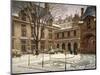 Le Jardin du musée Carnavalet, effet de neige-Henry Tenre-Mounted Giclee Print