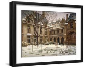 Le Jardin du musée Carnavalet, effet de neige-Henry Tenre-Framed Giclee Print