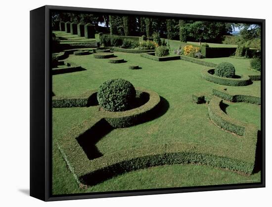 Le Jardin Francais (French Garden), Les Jardins d'Eyrignac, Perigord, Aquitaine, France-Guy Thouvenin-Framed Stretched Canvas