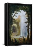 Le Jet D'Eau Du Bosquet Des Muses a Marly-Hubert Robert-Framed Stretched Canvas