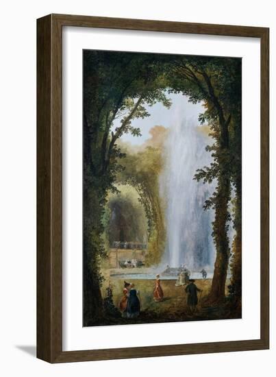 Le Jet D'Eau Du Bosquet Des Muses a Marly-Hubert Robert-Framed Giclee Print