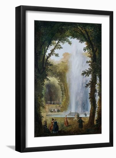 Le Jet D'Eau Du Bosquet Des Muses a Marly-Hubert Robert-Framed Giclee Print