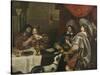 Le Jeu De Carte - the Card Game, by Vos, Cornelis De (1584-1651). Oil on Canvas. Dimension : 171X22-Cornelis de Vos-Stretched Canvas