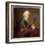 Le Jeune Homme Au Violin Ou Portrait De Charles Theodose Godefroy (1718-1796) Painting by Jean Bapt-Jean-Baptiste Simeon Chardin-Framed Giclee Print