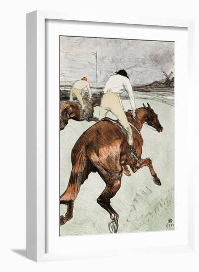 Le Jockey-Henri de Toulouse-Lautrec-Framed Art Print