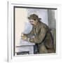 Le Joueur De Cartes (The Cardplayer)-Paul Cézanne-Framed Giclee Print