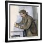 Le Joueur De Cartes (The Cardplayer)-Paul Cézanne-Framed Giclee Print