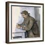 Le Joueur De Cartes (The Cardplayer)-Paul Cézanne-Framed Giclee Print