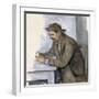 Le Joueur De Cartes (The Cardplayer)-Paul Cézanne-Framed Giclee Print