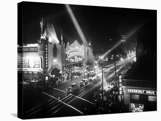 Le Jour De L'Ouverture Opening Day a Hollywood 1927 Salle De Cinema-null-Stretched Canvas