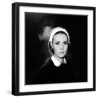Le journal d'une femme by chambre THE DIARY OF A CHAMBERMAID by LuisBunuel with Jeanne Moreau, 1964-null-Framed Photo
