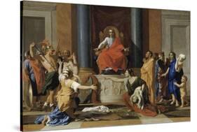 Le jugement de Salomon-Nicolas Poussin-Stretched Canvas