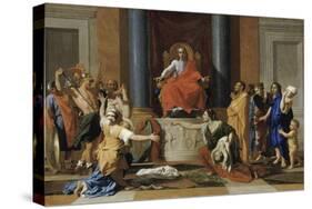 Le jugement de Salomon-Nicolas Poussin-Stretched Canvas